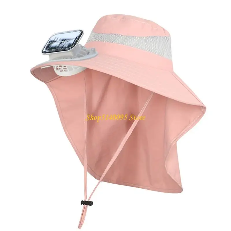 

DXAE Solar Fan Kids Hat Sun Protective Light weight Hat Portable Fan Charging Hat Travel Essential