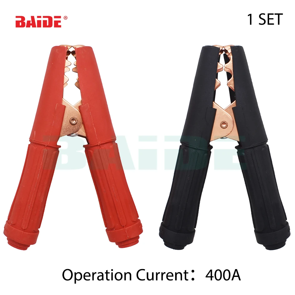 Big Car Alligator Clips Battery Clamps Crocodile Clip 400A Red+Black 10set/lot