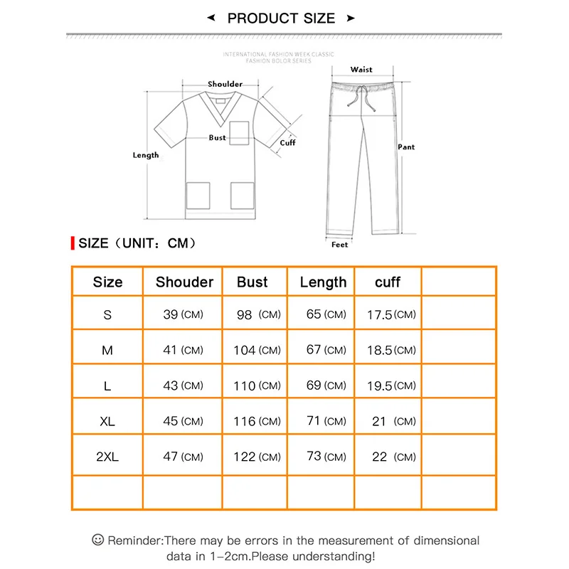 Novo multicolorido algodão animal flor impressão uniforme salão de beleza uniforme de enfermagem laboratório uniforme pet shop esfrega uniforme roupas trabalho