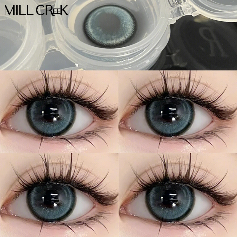 Colored Contact Lenses Myopia Lenses with Diopters Cosmetic Contact Lens Wholesale 100 pcs Yearly Eye Beautiful Pupil Makeup