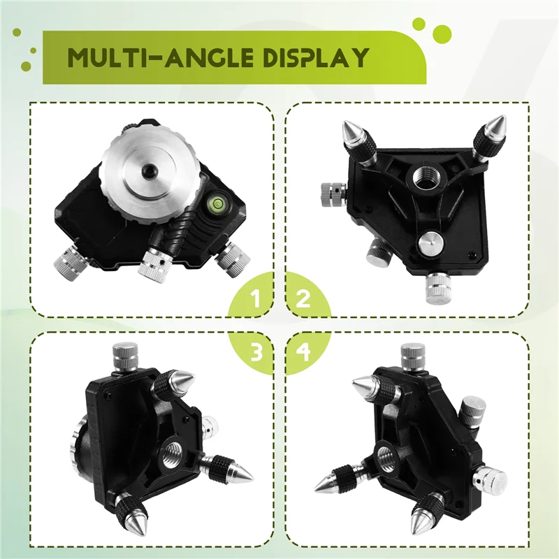 ABRB-регулируемый вращающийся лазерный уровень, металлический кронштейн для штатива, вращающаяся основа на 360° для интерфейса 1/4 дюйма