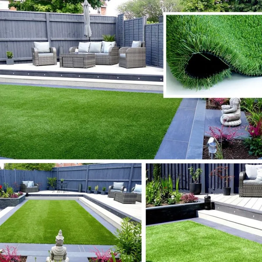 العشب الاصطناعي 1.50 ارتفاع كومة عشب اصطناعي واقعي عشب أسترو صناعي للاستخدام الداخلي والخارجي 4FTX10FT PetFriendly A