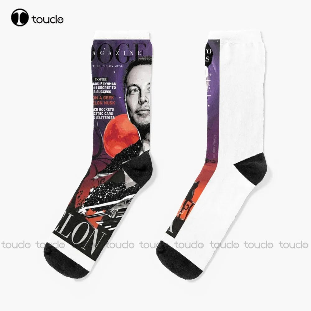 Elon Musk Halloween Doge Magazine Socks Men'S Slipper Socks 360° Digital Print Design Cute Socks  Creative Funny Socks Art