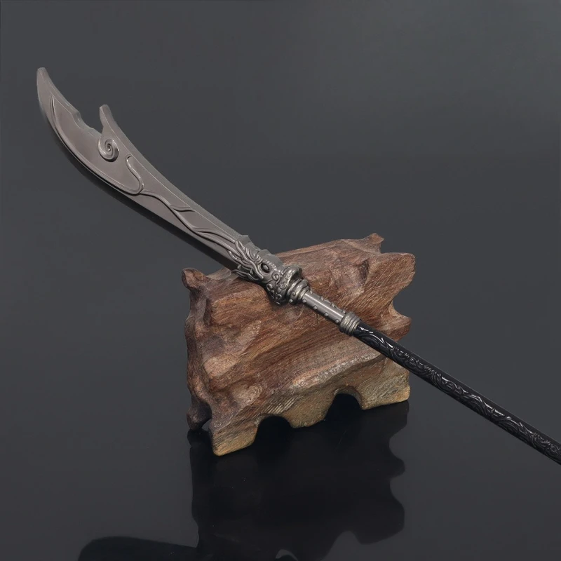 30 سنتيمتر/11.81in الصين الأجهزة الطرفية للفيلم والتلفزيون غوان يو التنين الأخضر الهلال سكين سلاح معدني نموذج الحرف سطح المكتب الحلي اللعب