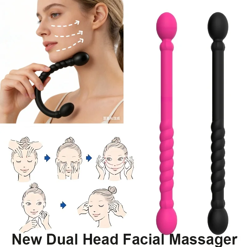 1/2 Set of Facial Beauty Massage Equipment Manual Muscle Massager Perfect for Daily Facial and Neck Care Perfect Holiday Gift view 3