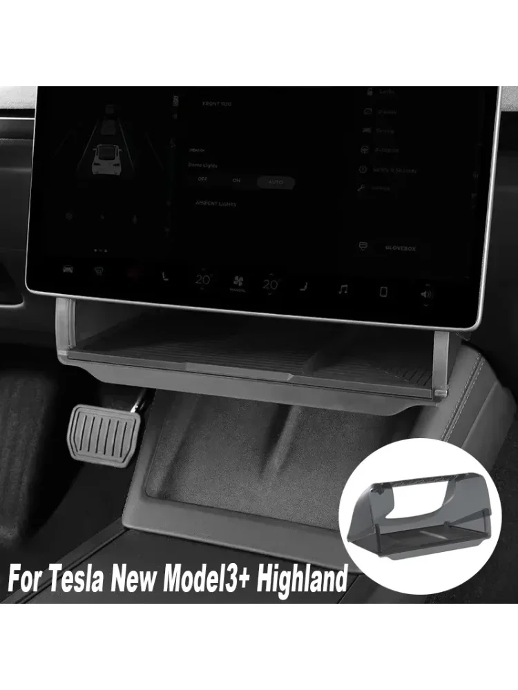 Boîte de rangement pour écran de commande centrale des Highlands, pour Tesla modèle Y LAUNCH/Juniper/3 +, boîte de rangement pour voiture, accessoires automobiles