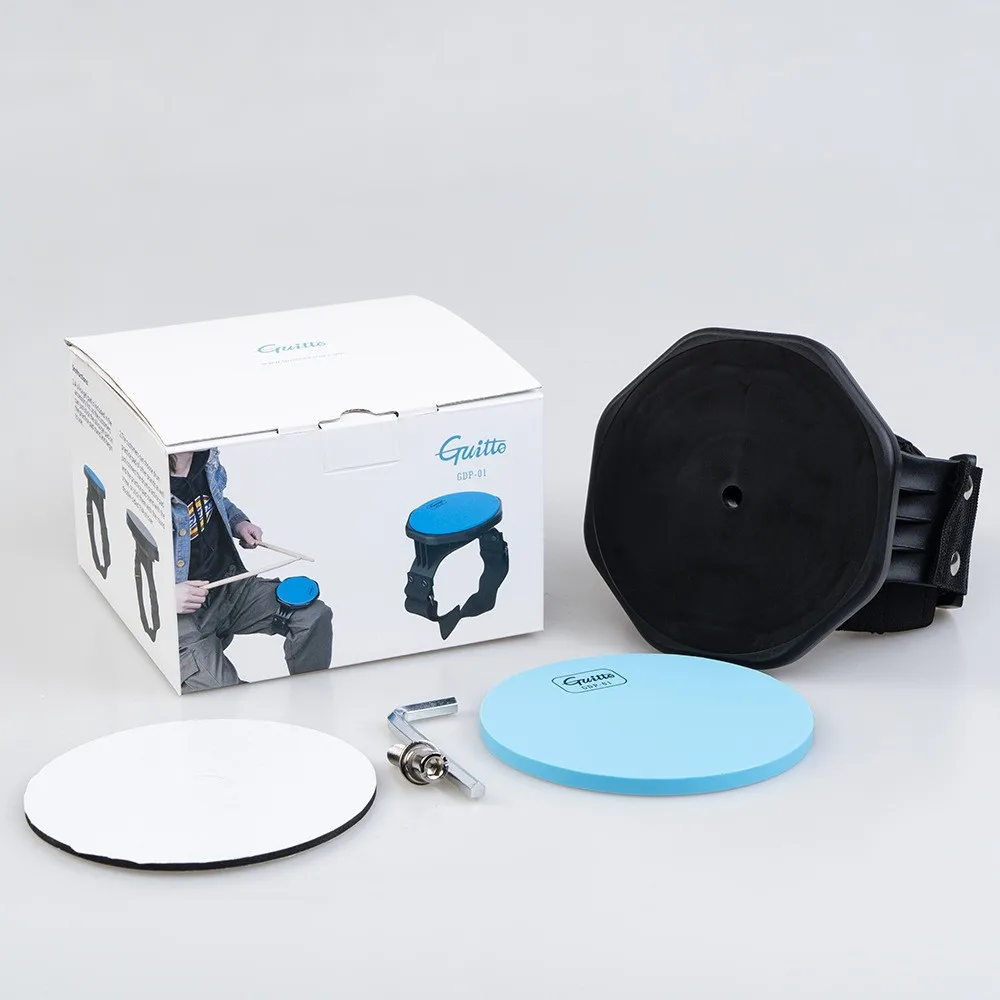 JOYO GDP-01 Guitto 5" Silicone Drum Practice Pad with Strap, Leg-tie Drum Pad for Beginner, Musical Accessory