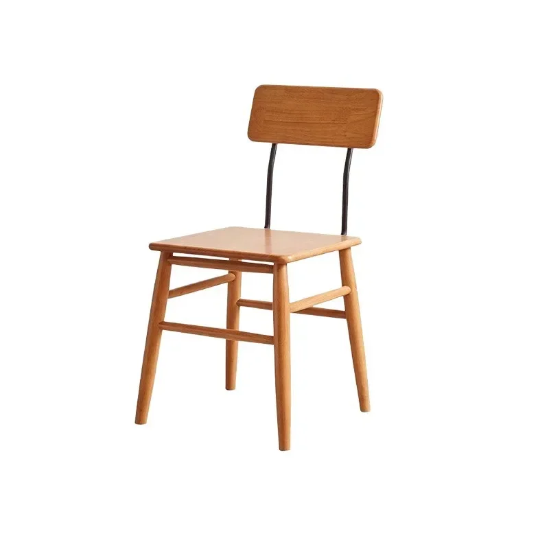 Solid wood dining chair Home simple desk chair Nordic office stool Back chair stool