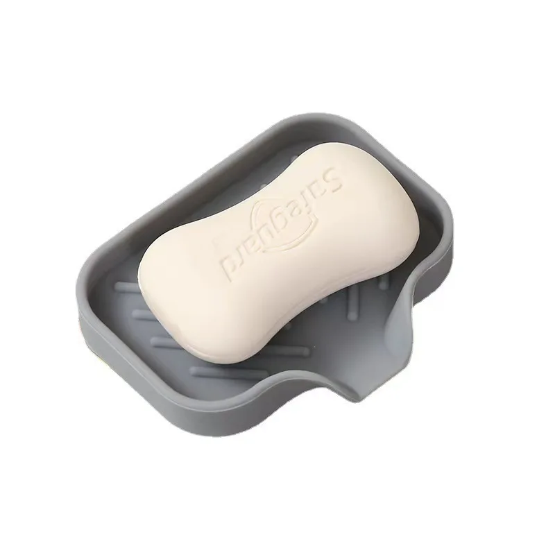 

Sink Silicone Tray With drain Soap Sponge Storage Holder Countertop Sink Scrubber Brush Storage Rack Kitchen Organizer