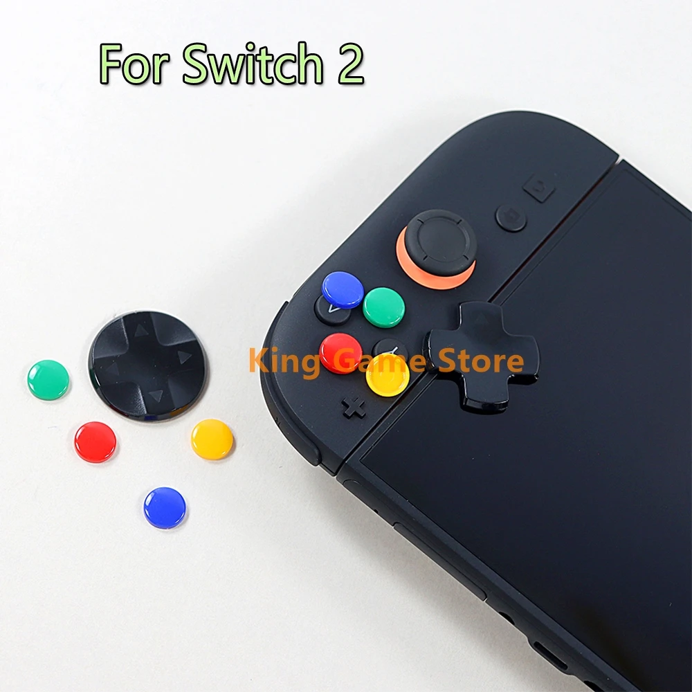 1 Zestaw Kolorowych Nakładek na Przyciski Lewego i Prawego Kontrolera do Switch 2 ABXY D-Pady Naklejki na Przyciski Kierunkowe do NS Switch2