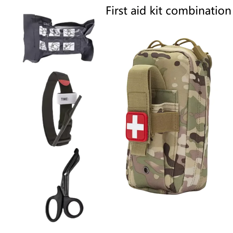 Professionelles Erste-Hilfe-Set – Molle-kompatibles Trauma-Set mit blutstillendem Stab, medizinischer Schere und Verband