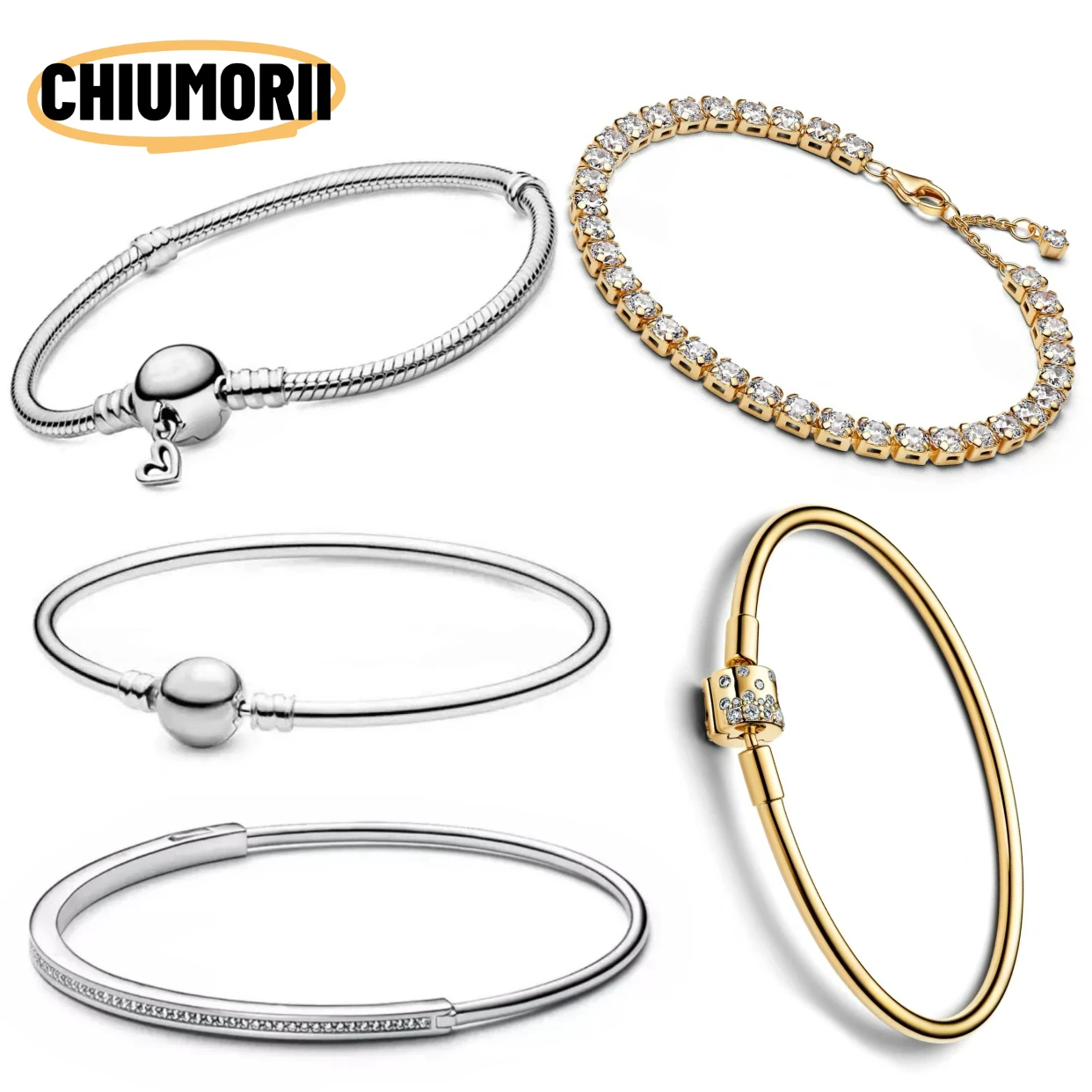 Fashionable Heart-shaped Bracelet S925 Sterling Silver Snake Bone Chain DIY Charms Women's Jewelry Valentine's Day Gifts