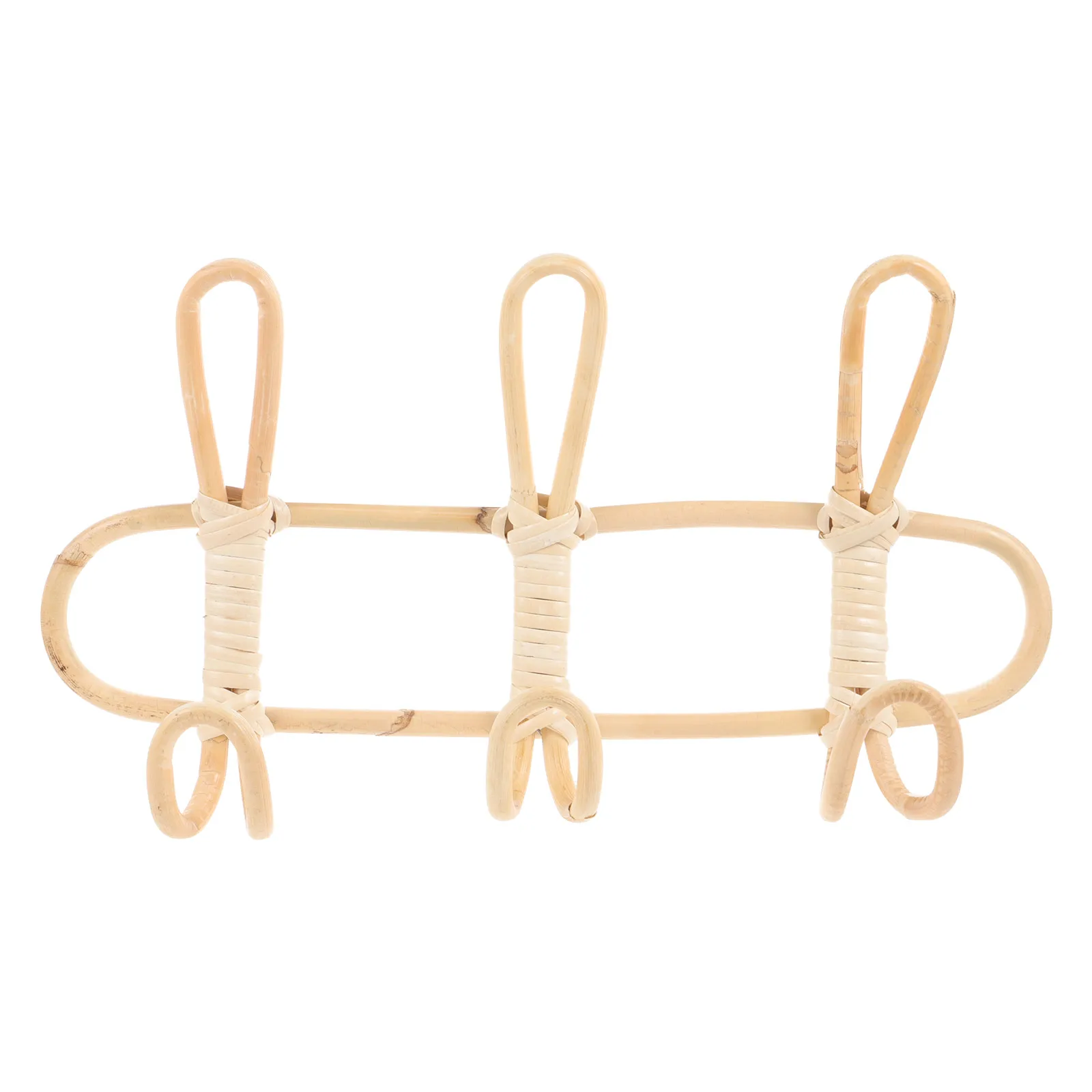 

3 Hooks Wall Shelf Woven Rack Natural Color Vintage Bedroom Decor Storage Woven Wall Shelf Rack Bath Towel Holder Mount