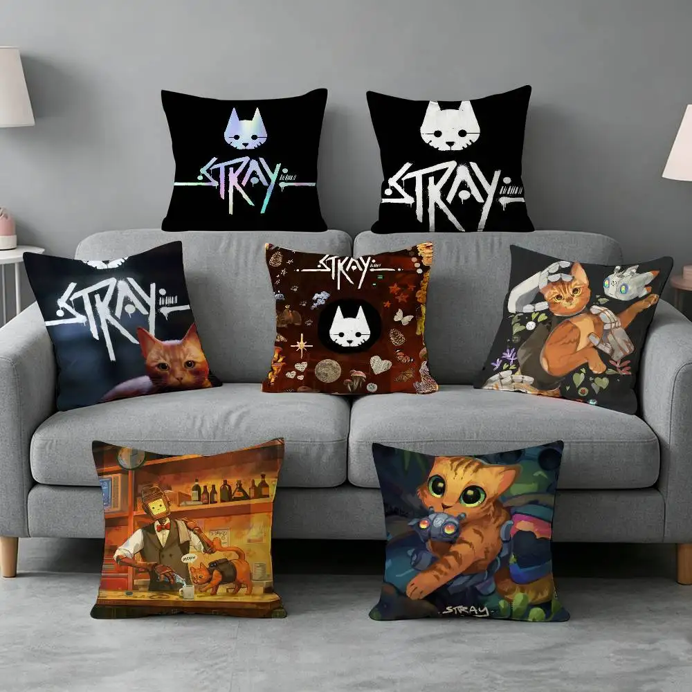 Stray Cat-t Game-e Pillow cover gift High definition digital printing,Surprise  vivid pattern Household.