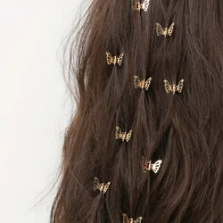 10pcs Mini Hollow Out Butterfly Design Sweet Hair Clip Retro Bangs Fixed Clip Decoration Hair Grasping For Women And Girls