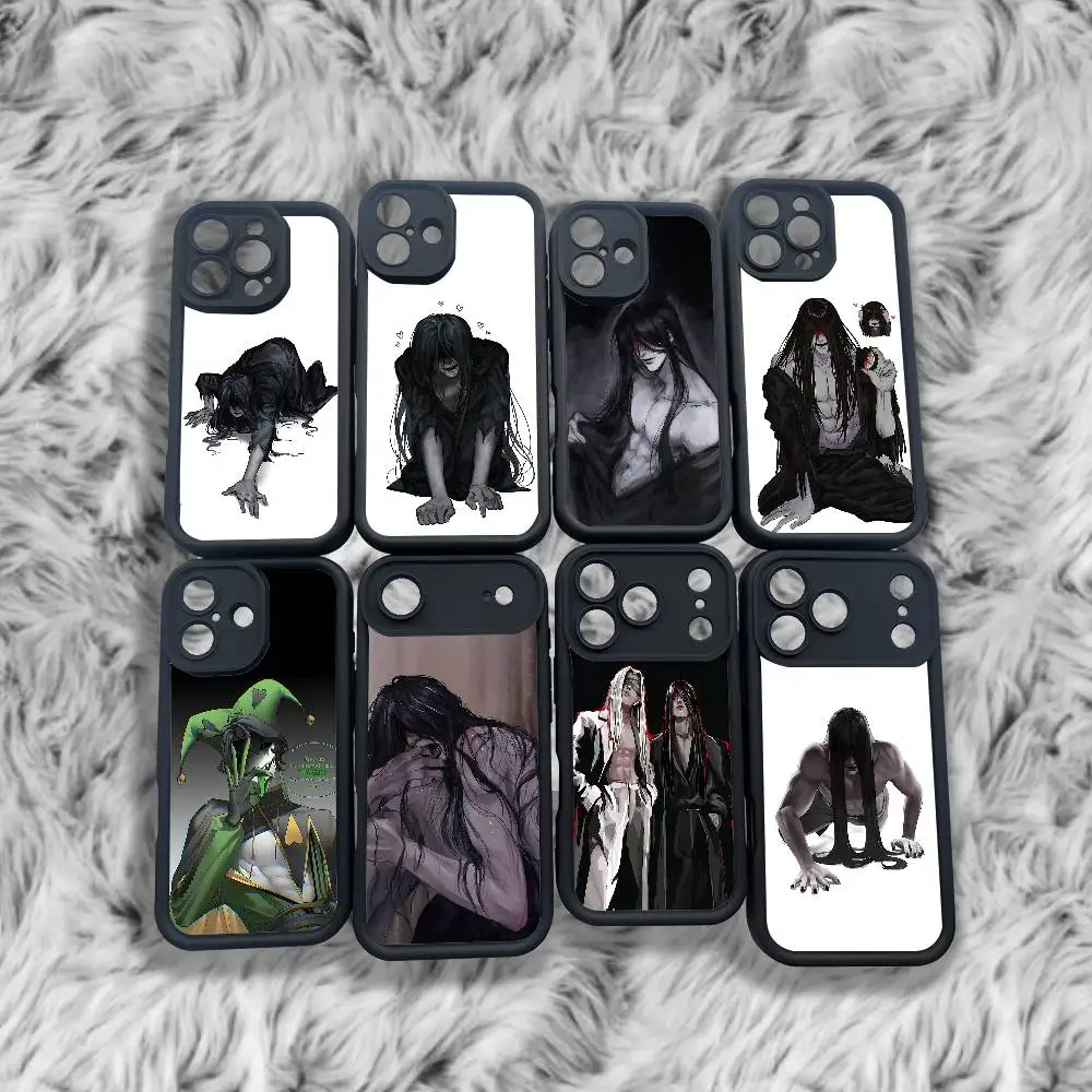 

H-Homicipher Mr Crawling Phone Case For iPhone 17,16,15,14,13,12,11,Pro,Max,Plus,X,XS,SE4,E,Mini Black Thickened border Case