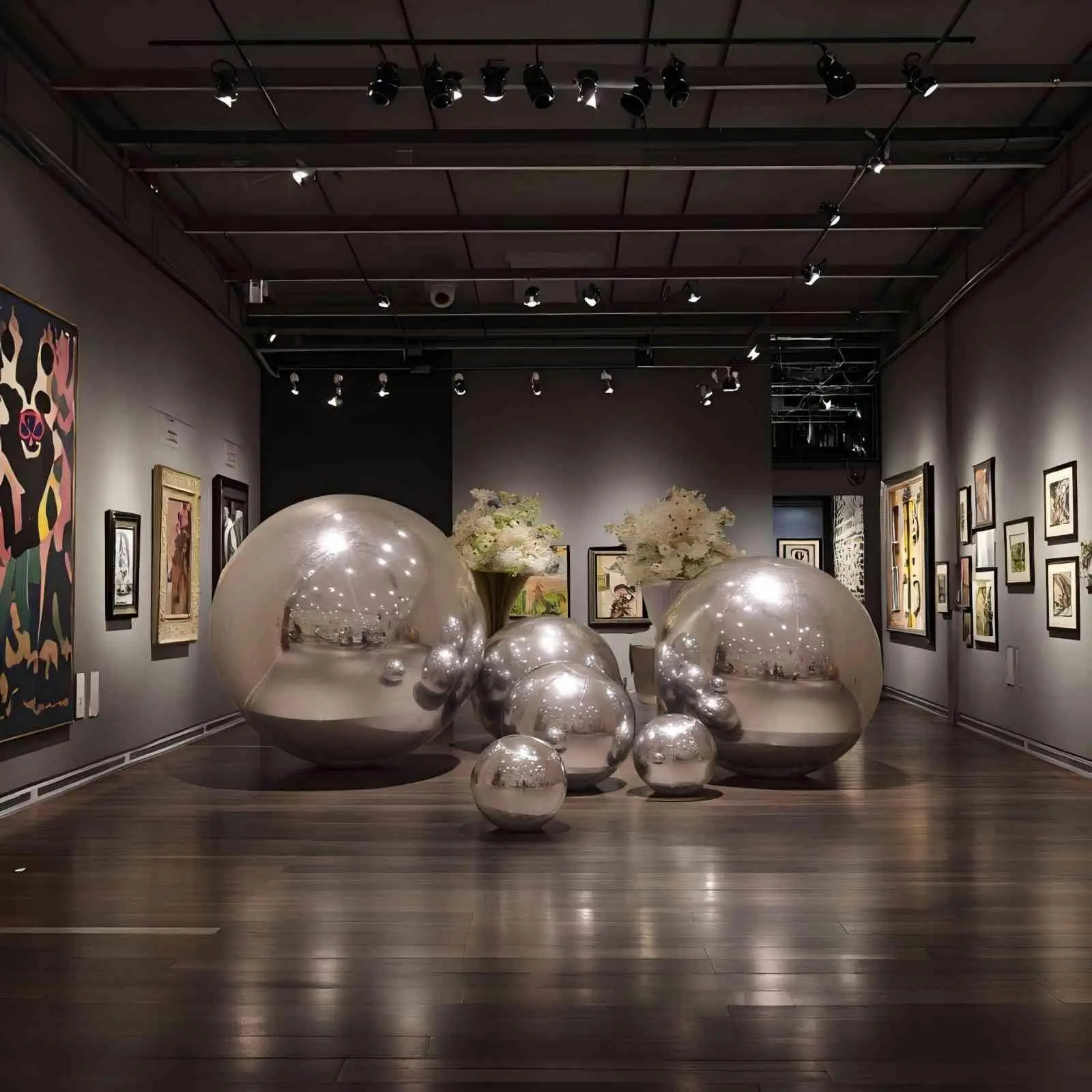 

Inflatable Mirror Ball Big Shiny Balls Airtight Giant Mirror Balloon PVC Sealed Sphere For Party Decoration