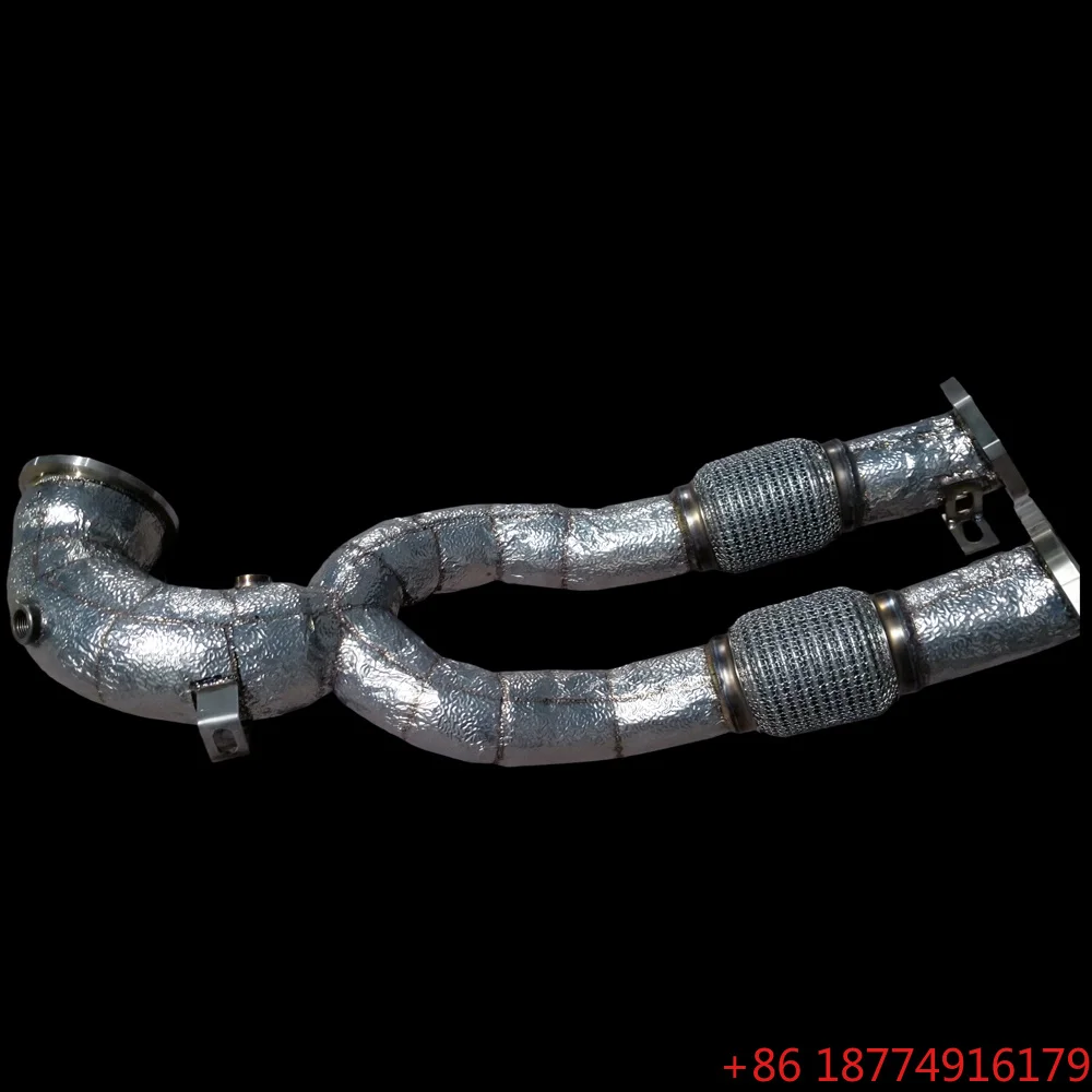 

OBM High Performance 100% Fitment in Stock Free Flow Downpipe for RS3 RSQ3 TTRS 2.5T Heat Shield Exhaust SS304