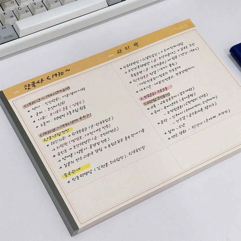 

20Sheets/Book Eco-Friendly B5 B5 Notebook Horizontal Tearable Writing Memo Pads Legal Pad Students