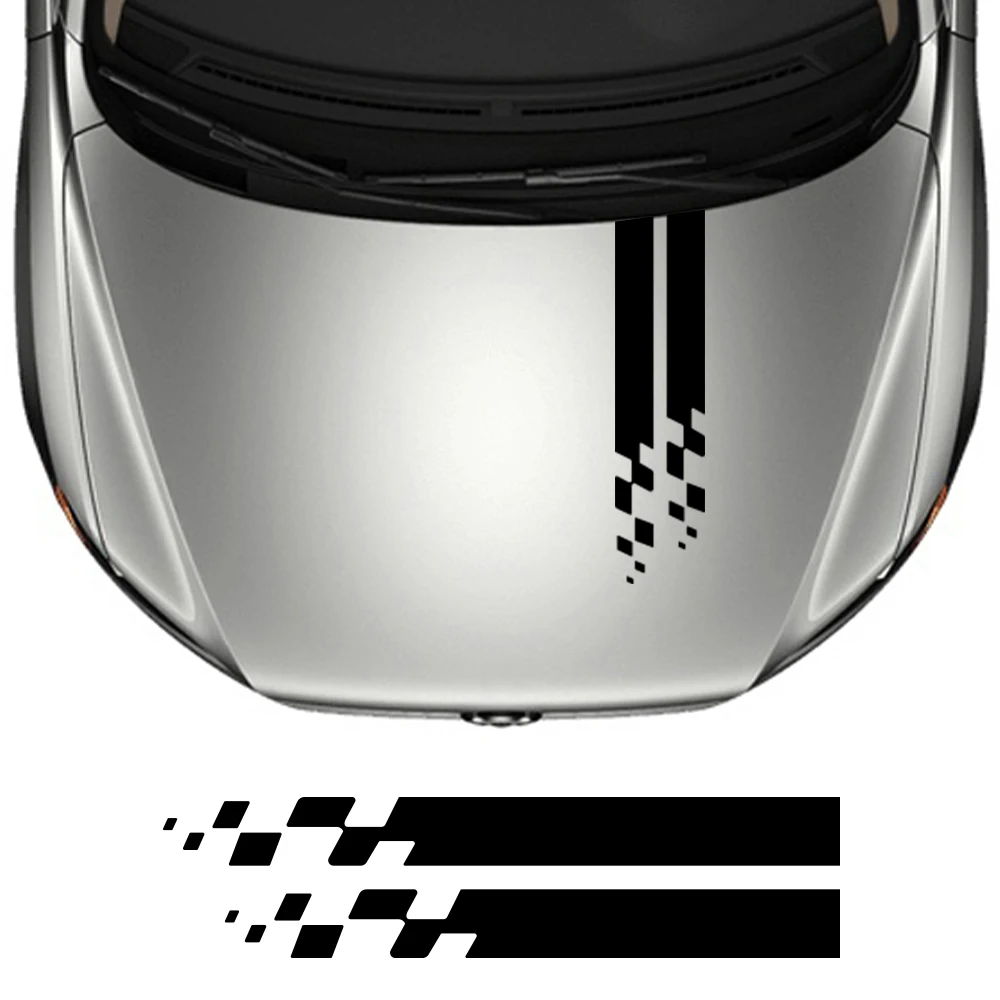 Auto-Motorhaube-Aufkleber, Grafiken, Rennsport-Dekor, Vinylfolie, Dekorations-Set, DIY-Abdeckung, Auto-Tuning-Zubehör