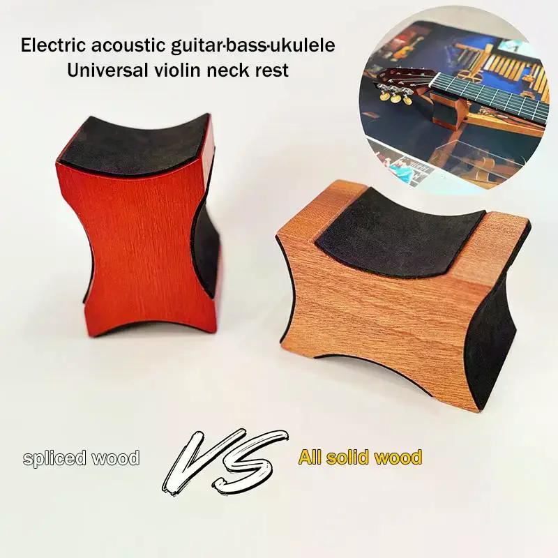 Wood Guitar Neck Rest Support Pillow 2 Usage Height Luthier Tool For Electric Acoustic Guitar Ukulele Bass Mandolin