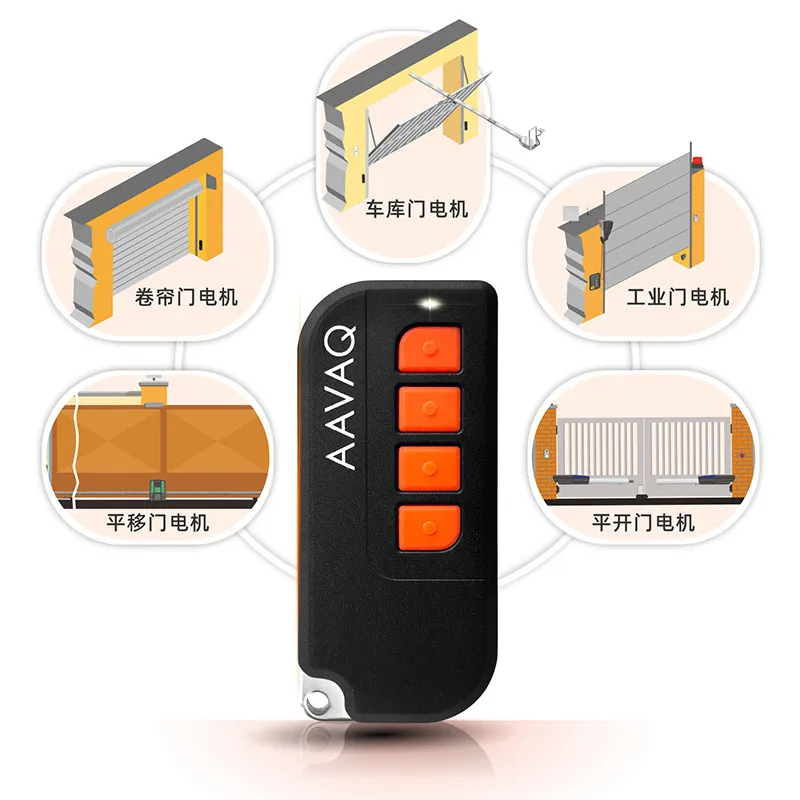 AAVAQ transmitter color key 433.92 MHz rolling code remote control for garage door motor flap door motor
