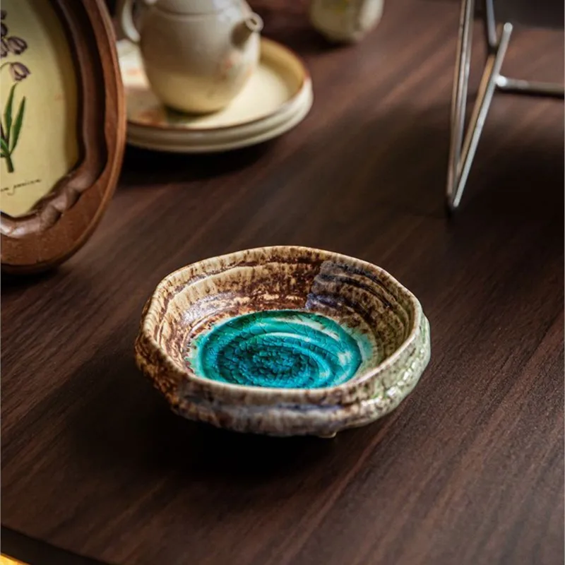 

Irregular Shaped Ice Cracking Glaze High Footed Ceramic Non Soap Dish Bathroom Soap Holder Threaded Irregular Storage Rack ZG804