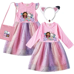 Kids Girls Clothing Baby Girl La Casa De Muñecas De Gaby Dresses Cartoon Children Sport Causal Dress Gaby Happy Birthday Gift