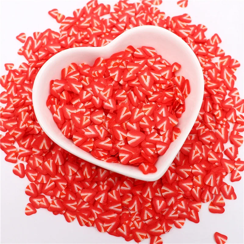 Fruit Slice Polymer Clay Watermelon Lemon Avocado Fake Sprinkles Clay Slices for Resin Mold Making Jewelry Filling Slime 10g