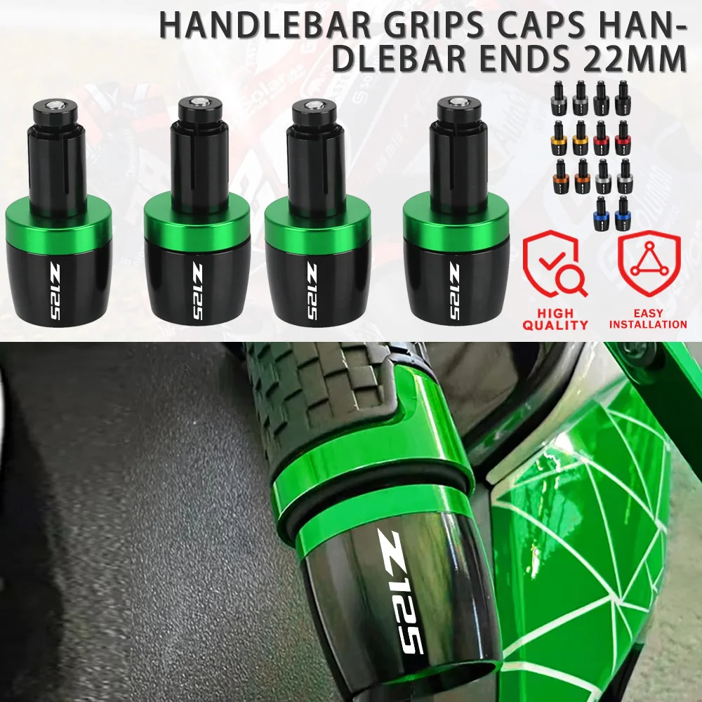 

For KAWASAKI Z125 Z 125 PRO Z125PRO 2015 2016 2017 2018 Motorcycle Anti Vibration Plug Handlebar Grips Ends Handle Bar Cap End