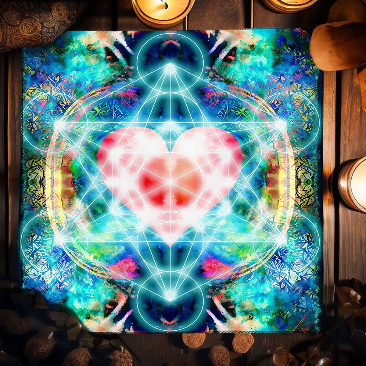 50/75/110/137cm Tarot mat Mandala Flower Of Life Tarot Tablecloth Altar Cloth Pagan Witchcraft Divination Oracle Card Pads