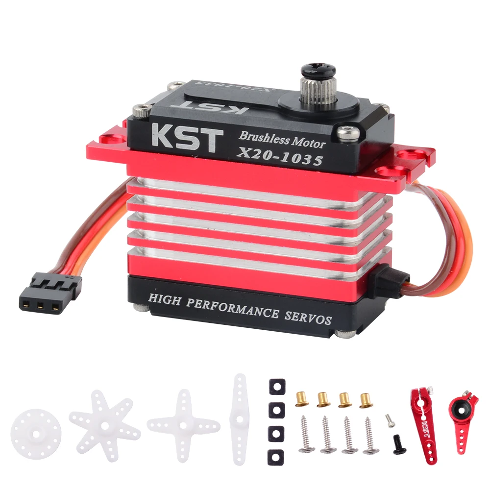 2026 Kst X20-1035 محرك سيرفو بدون فرش تيار مستمر 12 كجم. سم 0.030 ثانية Rc نموذج ذيل تروس معدني رقمي لفئة 500 -800 Rc Par #5