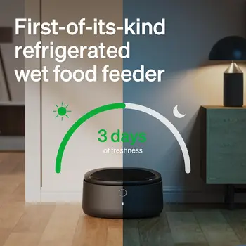 Automatic Cat Feeder Wet Food Refrigerated New Upgraded APP Control 3 Days Freshness 3 Meals Semiconductor Cooling Quick 3