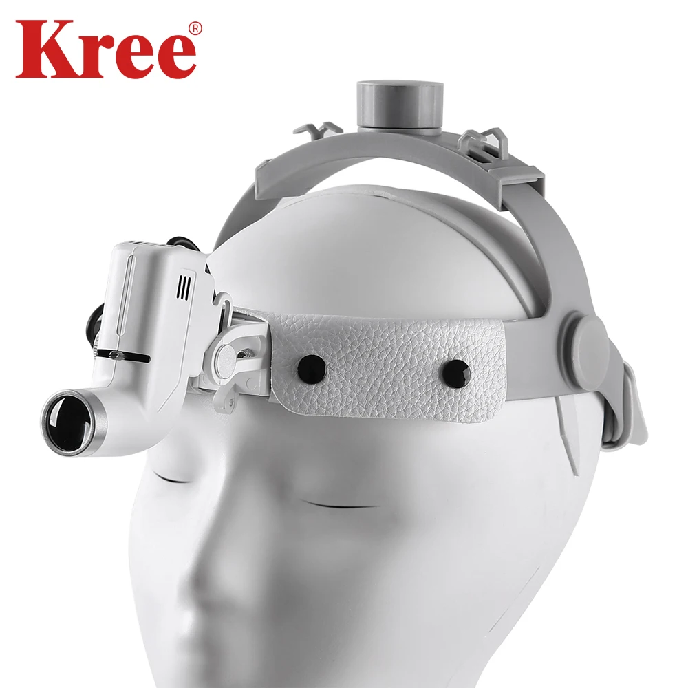 Dental Surgical LED Headlight Headband Binocular Loupes Brightness Spot Ajustable Headlamp