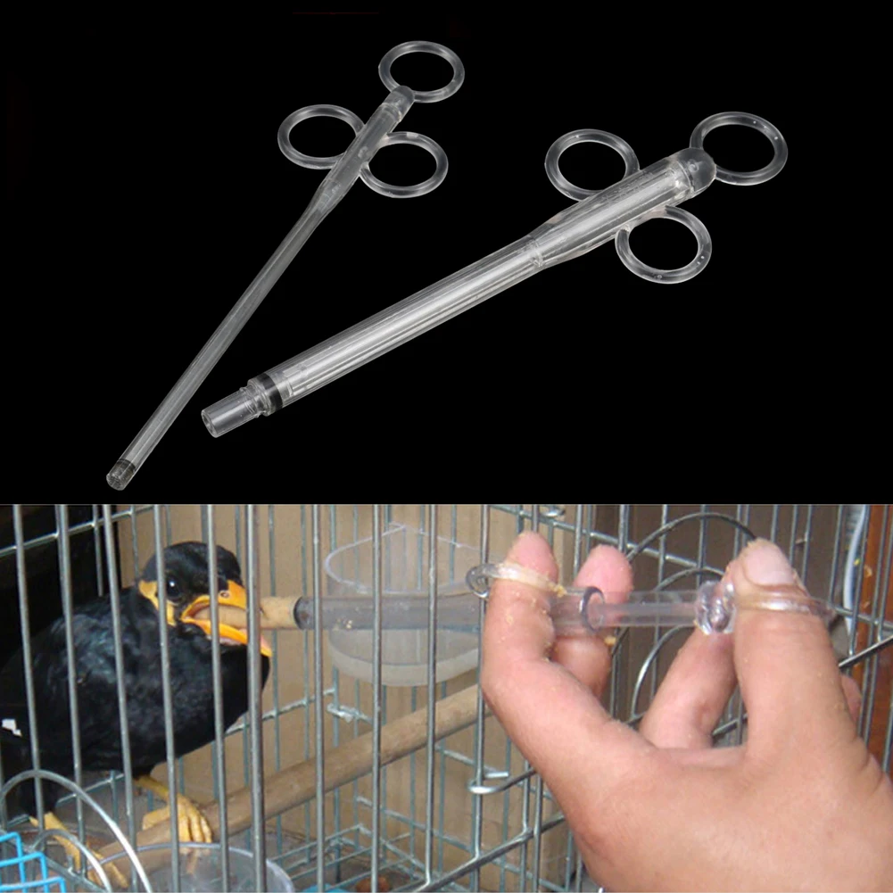 Pet Parrot Feeding Syringe ABS Plastic Young Bird Medicine Syringe Thin/Thick Tube Pigeon Nutrient Solution Young Bird Syringe