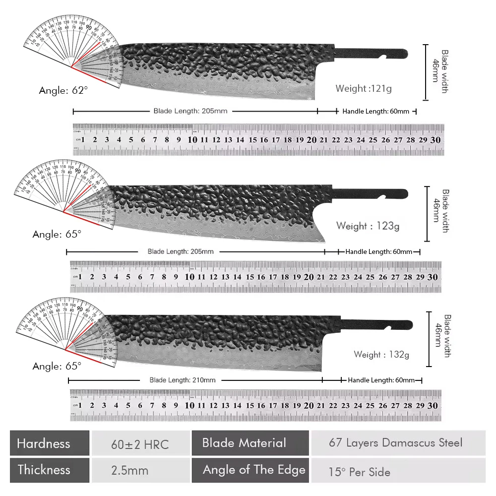DIY Damascus Steel Chef Knife Blanks 5