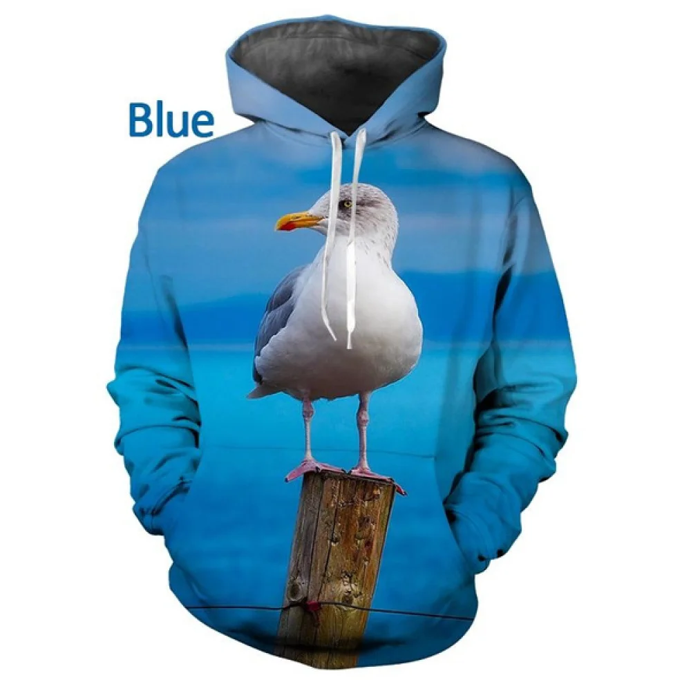 Personality Animal Seagull Sweatshirts Fashion 3d Hoodie Casual Long Sleeve Harajuku Pullover