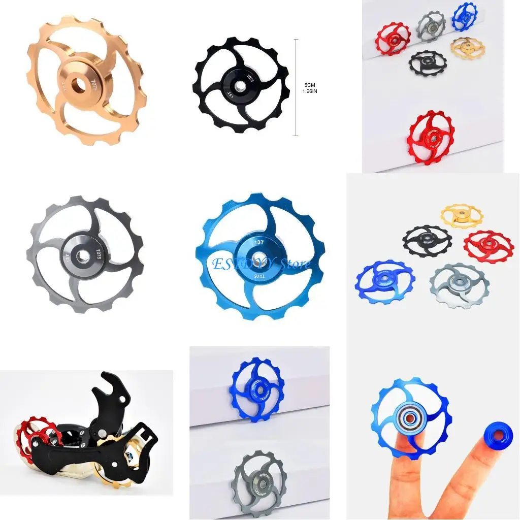 

G6DE MTB Rear Derailleur Pulley Wheel 13T Ceramic Bearing Road Bike Guide Roller Idler Cycle for Mountain Bike