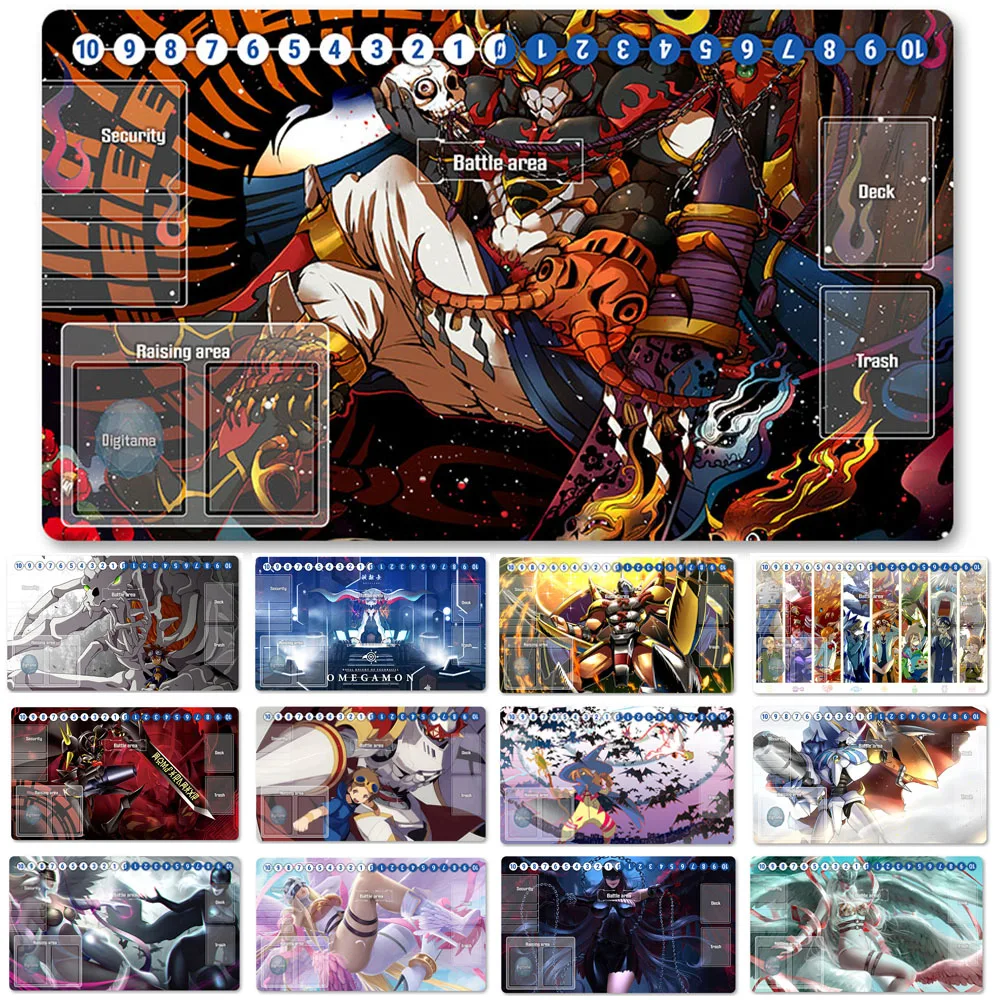 

HOT Board Game DTCG Playmat Table Mat Size 60X35 cm Mousepad Play Mats Compatible for Digimon TCG CCG RPG-111071