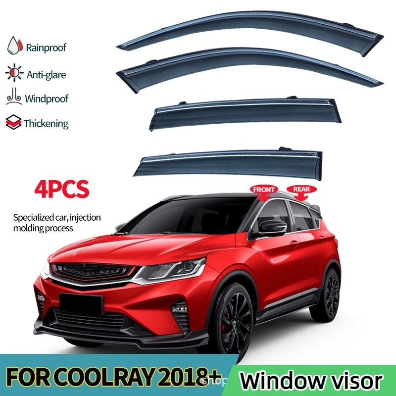 

FOR GEELY Coolray 2018+Window visors,Side Window Deflector Weathershield Sun Rain Guard