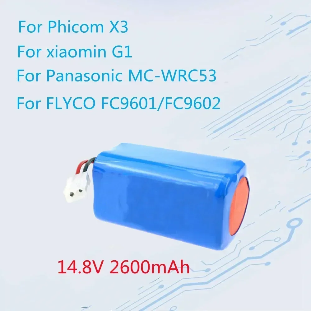 ชุดแบตเตอรี่ Li-ion ขนาด3500mAh 14.4V 2600mAh 100% สำหรับ Xiaomi Mijia Mi Robot G1หอมระเหยจากเครื่องดูดฝุ่น MJSTG1 SKV4136GL