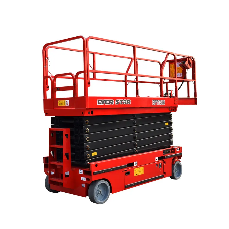 Municipal Bridge Maintenance Scissor Lift With Safety Rails