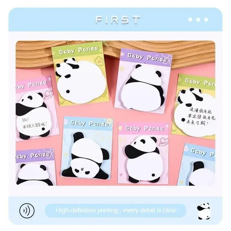 30 sheets Post-it Notes Custom Cute Panda High-value Note Paper Student Office Message Notes Sticky Notes
