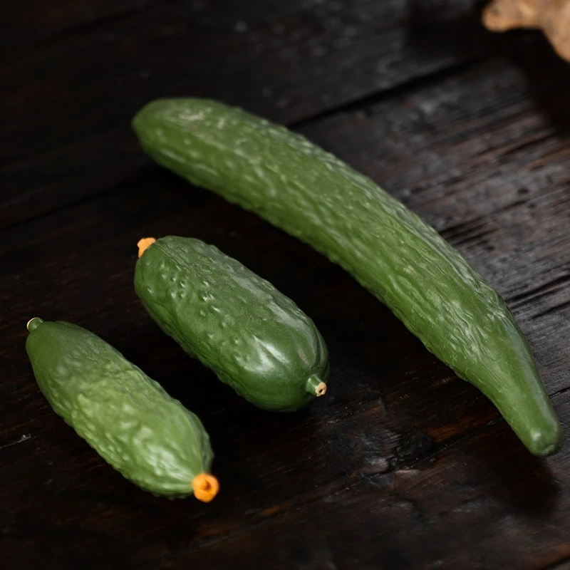 1 PC Purple Clay Cucumber Tea Pet Figurine Ornament Bionic Vegetable For Success Fun Pen Holder Tea Table Sculpture Decoration