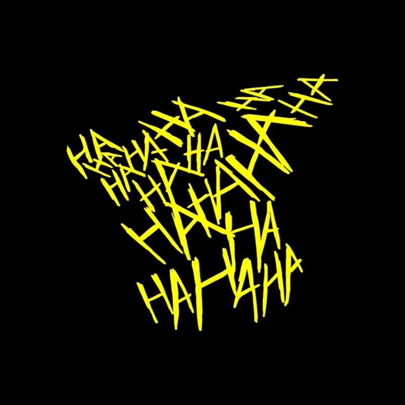 ملصقات جوكر مقاومة للماء للسيارة ، خوذة ديكور عاكسة ، ودراجة نارية ، ملصق إنجليزي ، هاها ، 4 * سيارة #4