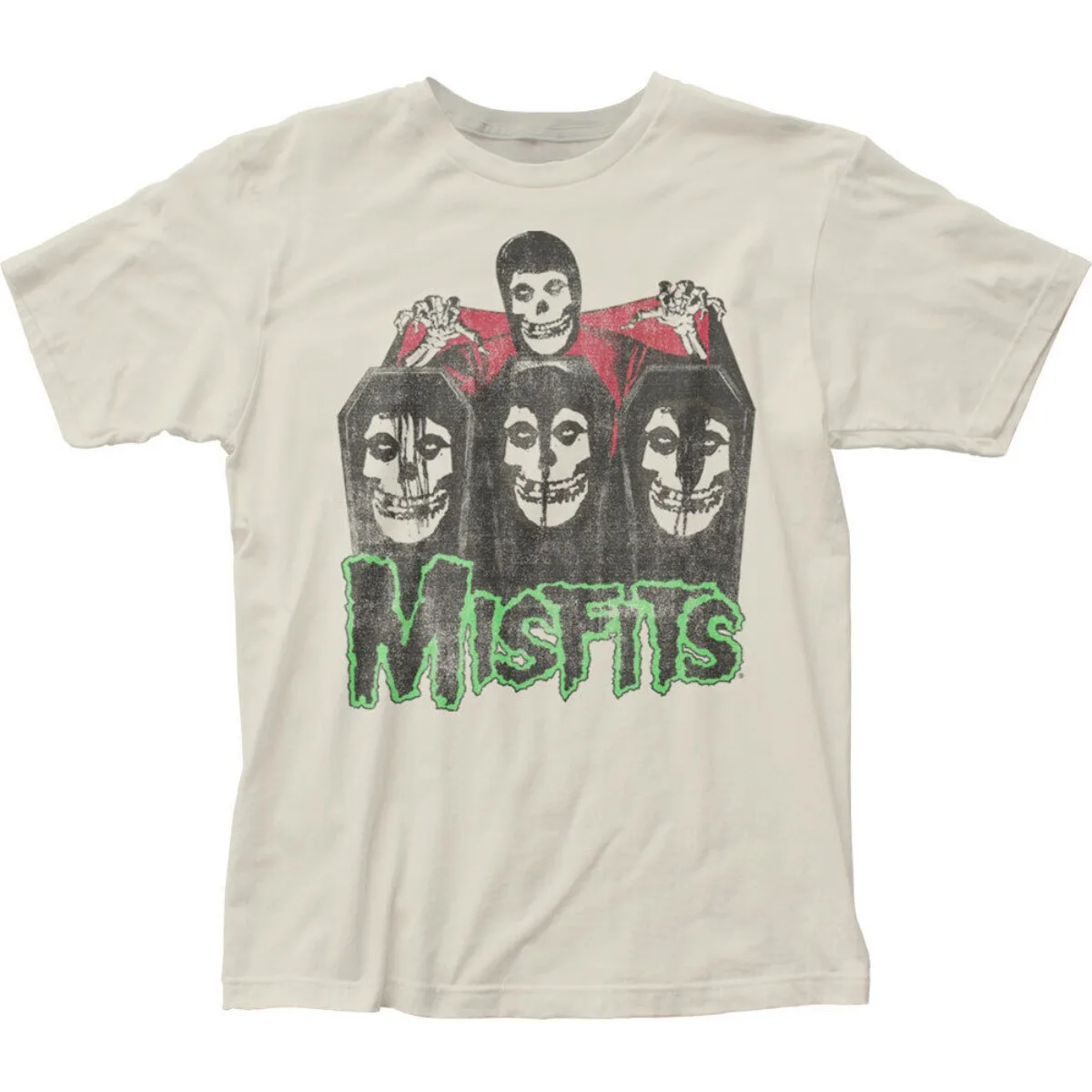 Misfits Evil Live ’22 T Shirt Mens Licensed Rock N Roll Retro Tee Vintage White
