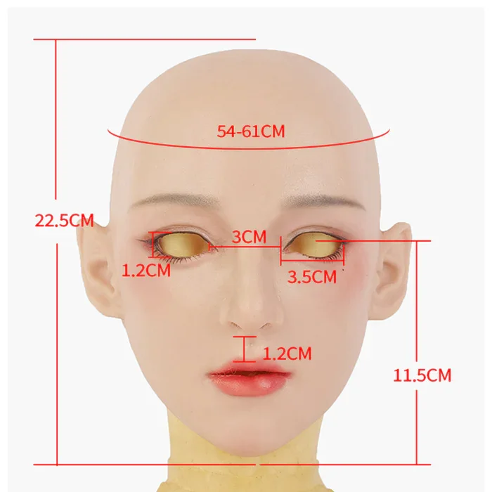 Masker Wanita Silikon SecondFace Devil 'Invidia' (F02) - 2 Jenis, Desain Realistis