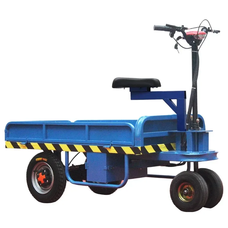 

Electric flatbed truck, trolley, stall upside down, donkey stall, warehouse greenhouse orchard trolley into the elevator