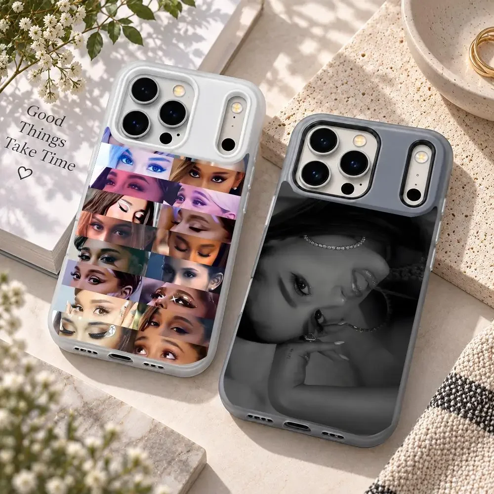 Singer A-Ariana-G-Grande Phone Case IPhone 18 17 16 15 14 13 Pro Max 2 In 1 Jelly Case Matte Clear Shockproof Cover