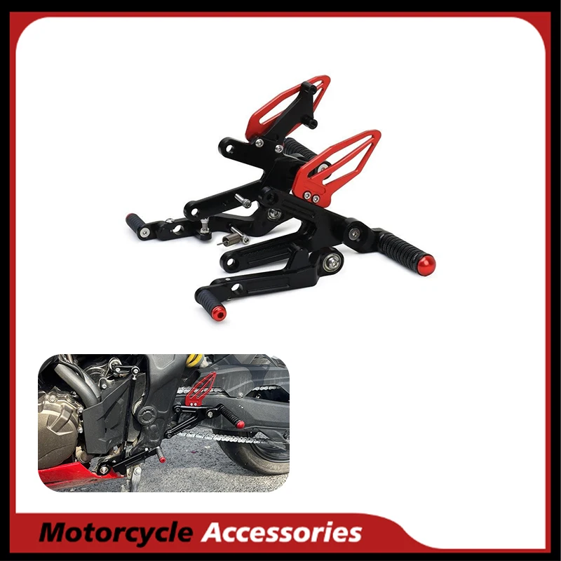 For QJMOTOR QJ800RR QJ600RS 600RSQJ SRK800RR Motorcycle Adjustable Raise Move Back Footrests Rearset Rear Footpeg Foot Rests